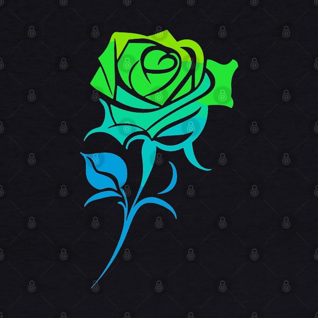 Minimalist Rainbow Rose by Basic Corner